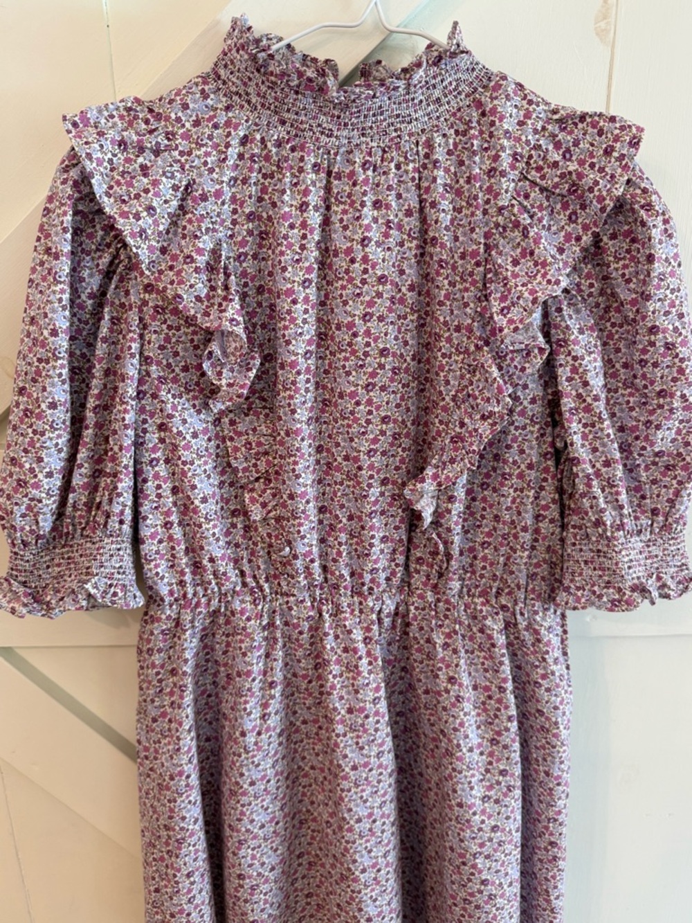 Hyacinth House Floral Smocked Ruffle Dress Size Small Cottagecore Prairie - Picture 2 of 13